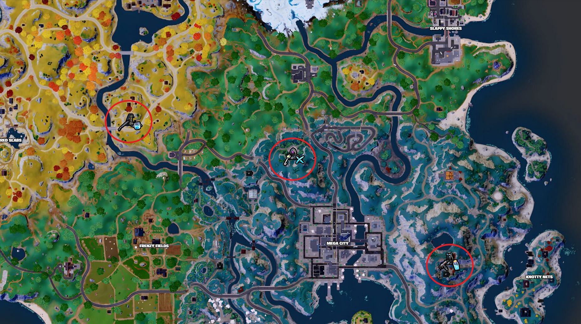 Keep an eye on the mini-map to spot a conversation bubble that indicates the NPC’s location when you're nearby (Image via Fortnite.GG)